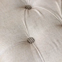 Graham & Green Benches & Ottomans|Ottomans & Benches<Aalis Natural Linen Ottoman