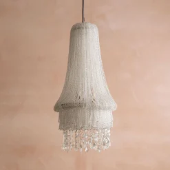Graham & Green Ceiling Lights & Chandeliers<Adara Clear Beaded Pendant Light