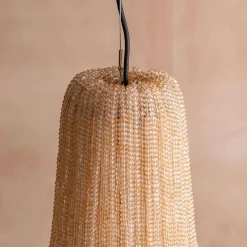 Graham & Green Ceiling Lights & Chandeliers<Adara Peach Beaded Pendant Light