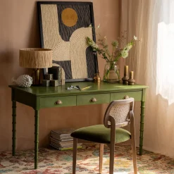 Graham & Green Desks<Alice Green Three Drawer Desk