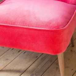 Graham & Green Cocktail Chairs<Alpana Coral Velvet Cocktail Chair