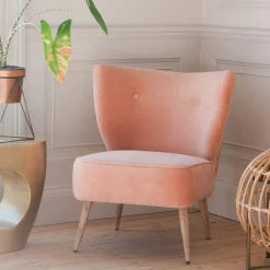 Graham & Green Cocktail Chairs<Alpana Rose Velvet Cocktail Chair