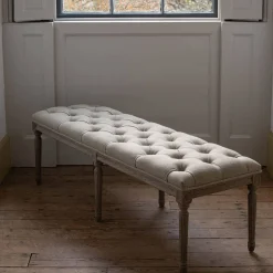 Graham & Green Benches & Ottomans|Ottomans & Benches<Amalie Linen Bench