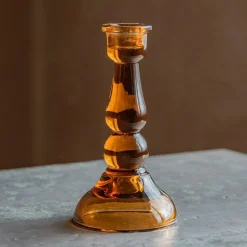 Graham & Green Candle Holders & Candles<Amber Glass Candle Holder