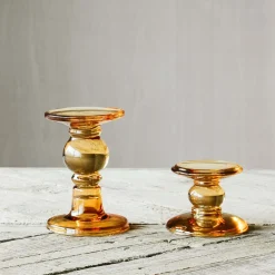 Graham & Green Candle Holders & Candles<Amber Glass Candle Holders
