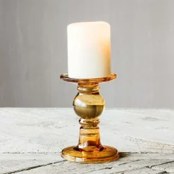 Graham & Green Candle Holders & Candles<Amber Glass Candle Holders