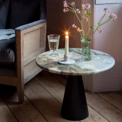 Graham & Green Side Tables<Anderson Marble and Black Mango Wood Side Table