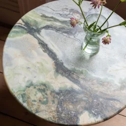 Graham & Green Side Tables<Anderson Marble and Black Mango Wood Side Table