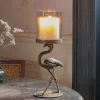 Graham & Green Candle Holders & Candles<Antique Brass Flamingo Candle Holder