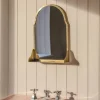 Graham & Green Bathroom Mirrors|Bathroom Mirrors<Antique Brass Mirror with Shelf