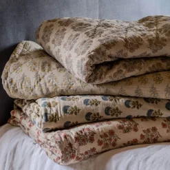 Graham & Green Quilts & Bedding<Antiqued Floral Block Printed Quilts