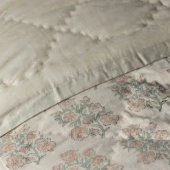 Graham & Green Quilts & Bedding<Antiqued Floral Block Printed Quilts
