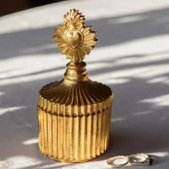 Graham & Green Decorative Accessories|Jewellery Boxes & Trinket Trays<Antiqued Gold Ex-Voto Heart Trinket Box