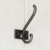Graham & Green Coat Racks & Hooks<Antiqued Silver Iron Double Wall Hook