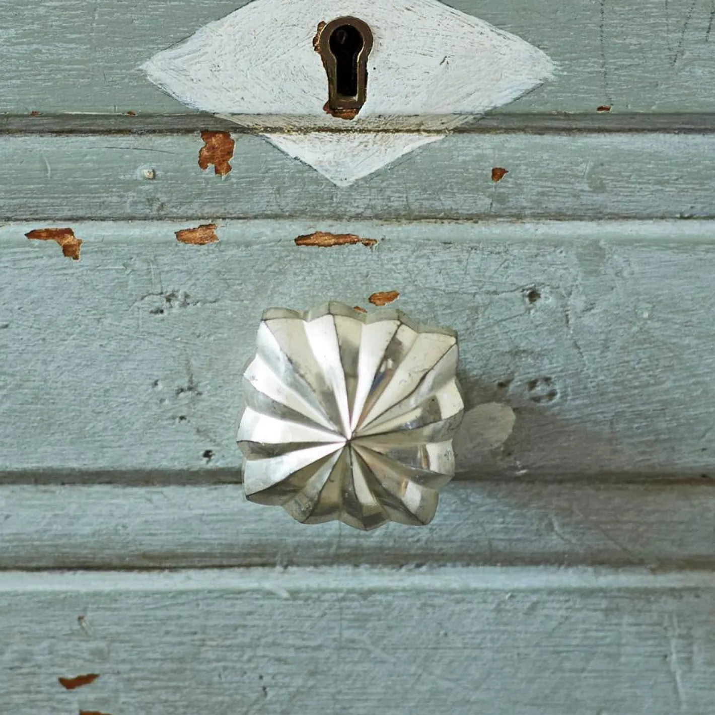 Graham & Green Knobs & Handles<Antiqued Silver Square Star Knob