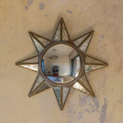 Graham & Green Wall Mirrors<Antiqued Sun Convex Mirror