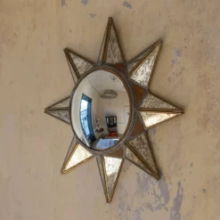 Graham & Green Wall Mirrors<Antiqued Sun Convex Mirror
