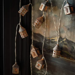 Graham & Green String Lights<Antiqued Winter Village Garland