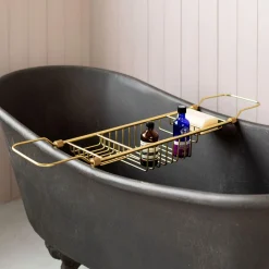 Graham & Green Bathroom Accessories<Antique Gold Over the Bath Tub Caddy