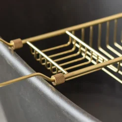 Graham & Green Bathroom Accessories<Antique Gold Over the Bath Tub Caddy