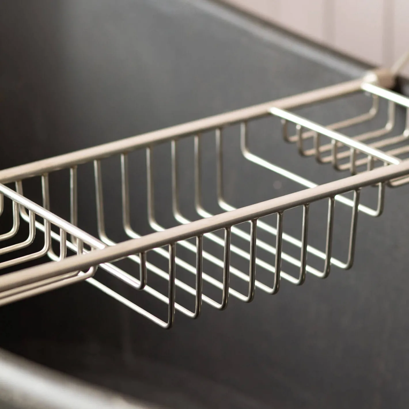 Graham & Green Bathroom Accessories<Antique Silver Over the Bath Tub Caddy