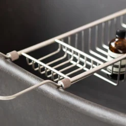 Graham & Green Bathroom Accessories<Antique Silver Over the Bath Tub Caddy