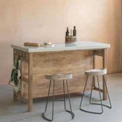 Graham & Green Kitchen Islands|Kitchen Islands And Larders<Aria Marble Topped Kitchen Breakfast Bar