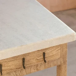 Graham & Green Kitchen Islands|Kitchen Islands And Larders<Aria Marble Topped Kitchen Breakfast Bar