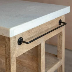 Graham & Green Kitchen Islands|Kitchen Islands And Larders<Aria Marble Topped Kitchen Breakfast Bar