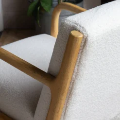 Graham & Green Armchairs<Ashton Chalk Bouclé Armchair