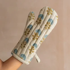 Graham & Green Kitchen Textiles<Asta Block Printed Oven Mitt