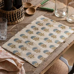 Graham & Green Kitchen Textiles|Placemats, Coasters & Trays<Asta Block Printed Placemat