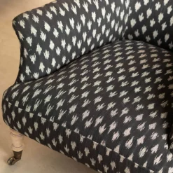 Graham & Green Armchairs<Avree Black Ikat Armchair
