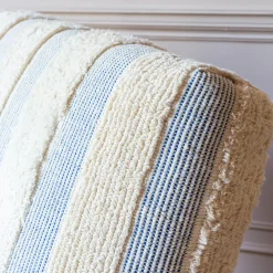 Graham & Green Armchairs<Avree Misty Blue and White Striped Armchair