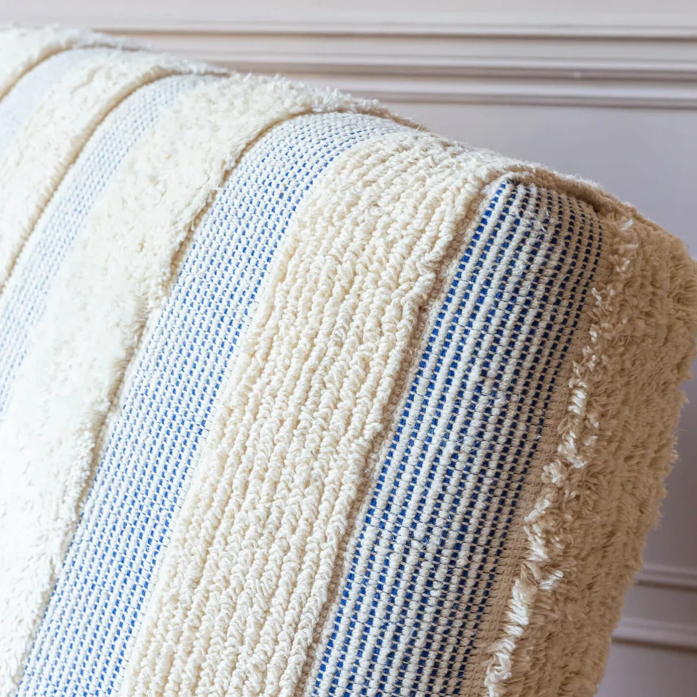 Graham & Green Armchairs<Avree Misty Blue and White Striped Armchair