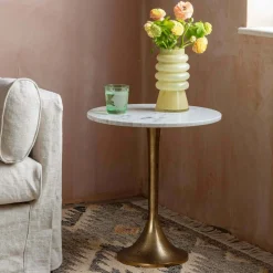 Graham & Green Side Tables<Ayla Marble and Bronze Side Table