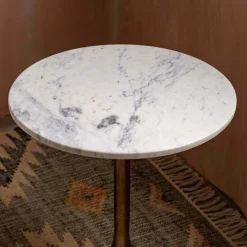 Graham & Green Side Tables<Ayla Marble and Bronze Side Table