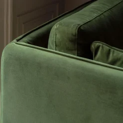 Graham & Green Armchairs<Bayler Moss Green Velvet Armchair