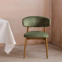 Graham & Green Dining Chairs<Beaufort Moss Green Velvet Dining Chair