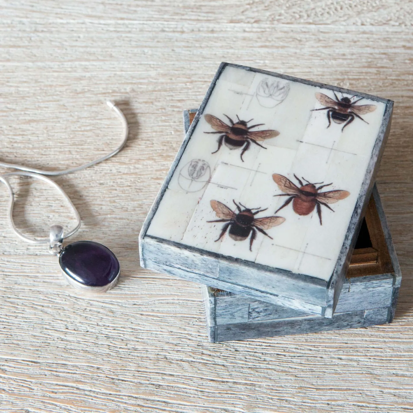 Graham & Green Decorative Accessories<Bee Print Bone Box