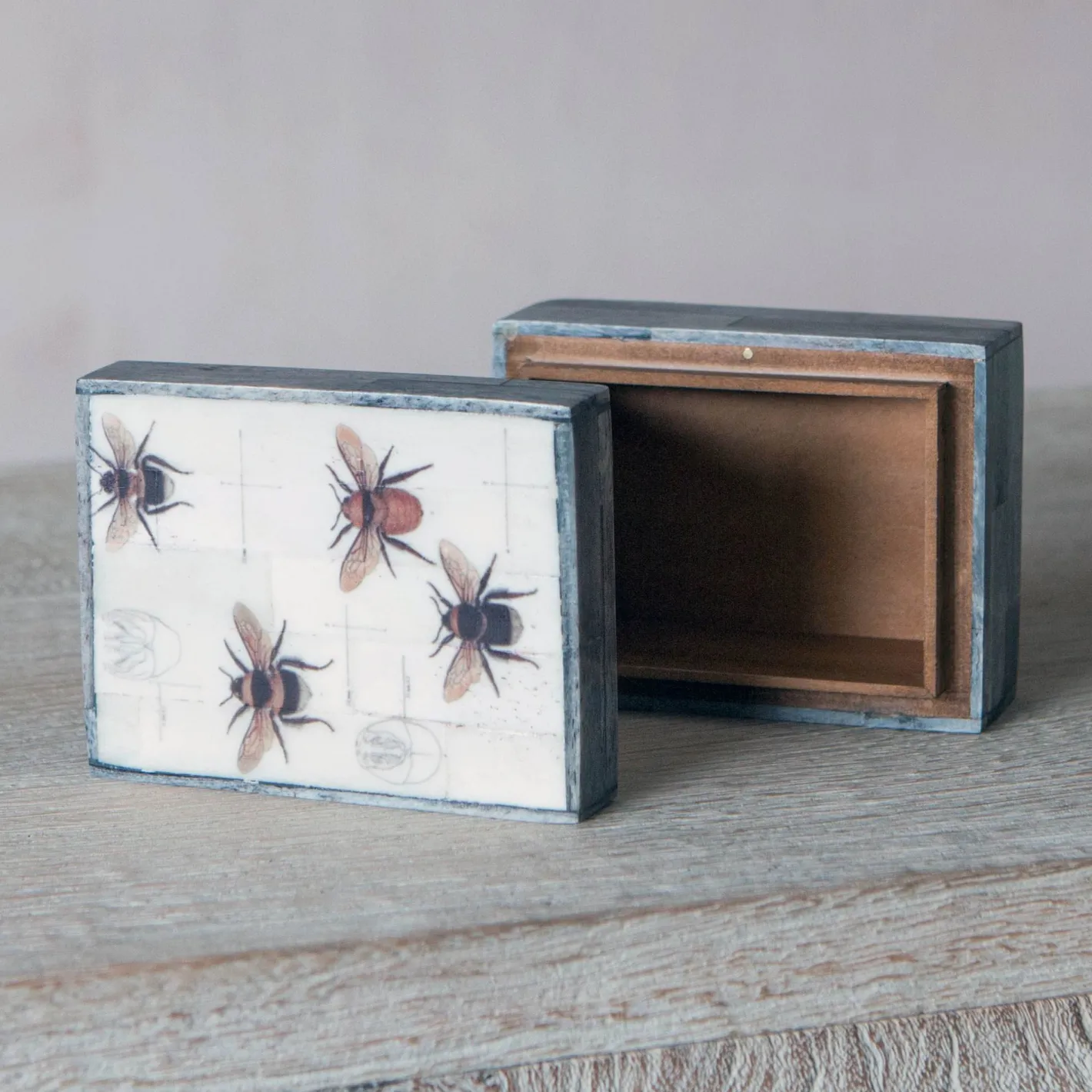 Graham & Green Decorative Accessories<Bee Print Bone Box