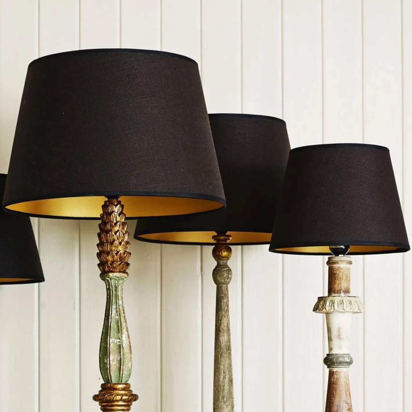 Graham & Green Lamp Shades<Black And Gold Retro Lamp Shades