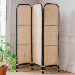 Graham & Green Room Dividers<Black and Natural Rattan Screen