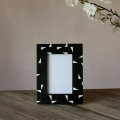 Graham & Green Photo Frames<Black and White Geometric Tile Frame