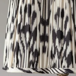 Graham & Green Lamp Shades<Black and White Ikat Flower Empire Lamp Shades