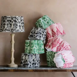 Graham & Green Lamp Shades<Black and White Ikat Flower Empire Lamp Shades