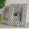 Graham & Green Photo Frames<Black and White Moroccan Print Bone Frame