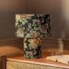 Graham & Green Table Lamps<Black Floral Tapestry Table Lamp