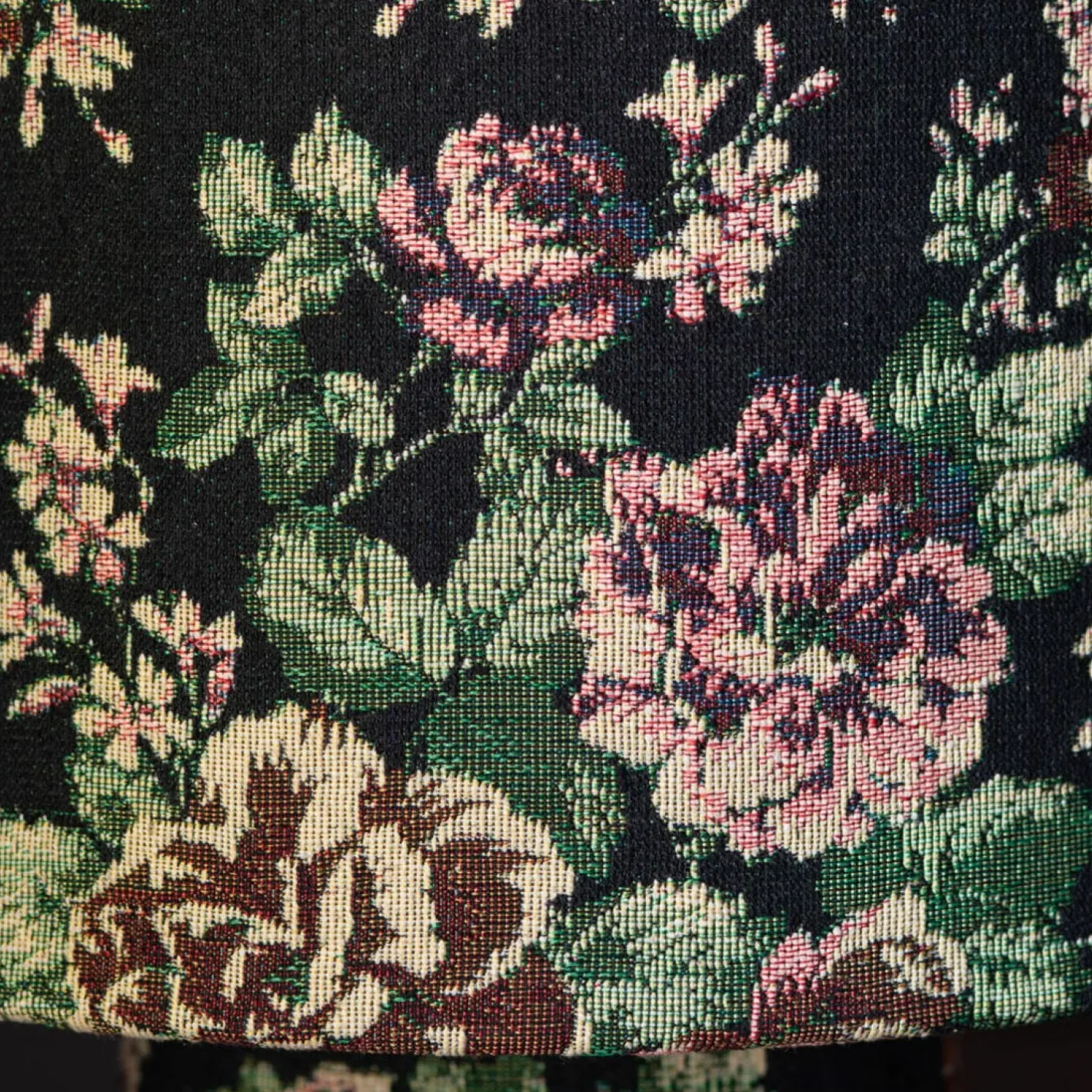 Graham & Green Table Lamps<Black Floral Tapestry Table Lamp