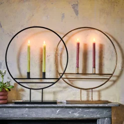 Graham & Green Candle Holders & Candles<Black Hoop Candle Holder